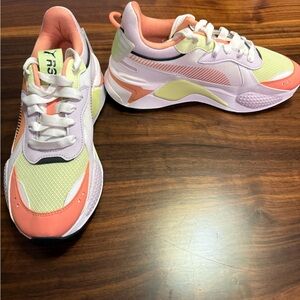 Puma RS-X running System Women's Sneakers in Coral and Cream